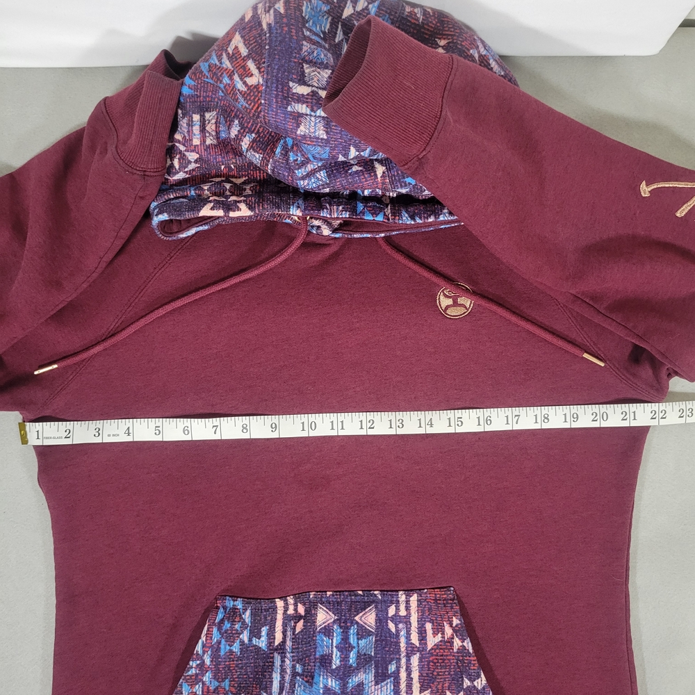 Hooey Maroon Hoodie with Multicolor Accents - Picture 5 of 9